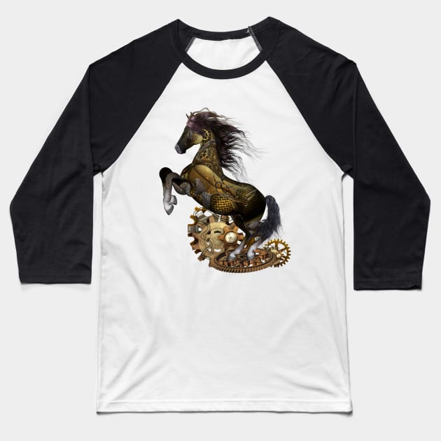 Steampunk horse Baseball T-Shirt by Nicky2342